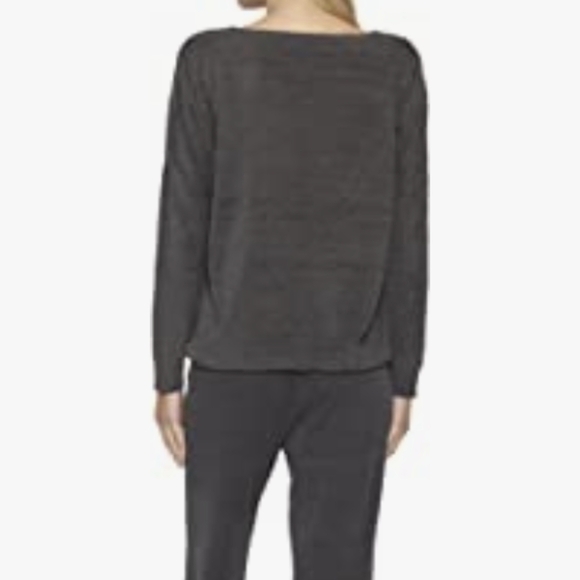 Barefoot Dreams Pullover Top Slouchy CozyChic Ultra Lite® Knit Carbon M NWT - Picture 8 of 14